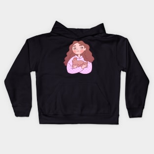 Cute chicken lady Kids Hoodie